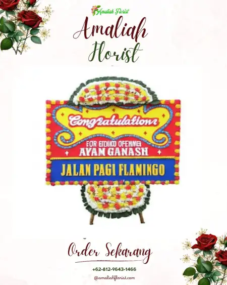 Sewa Papan Bunga Venue Pernikahan Merak